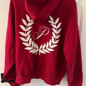 PINK zip up varsity hoodie